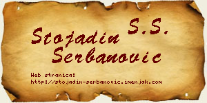 Stojadin Šerbanović vizit kartica